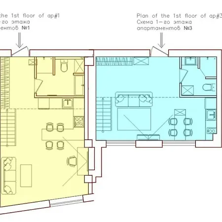 дві квартири поряд для 8 гостей ск Apartment Odesa